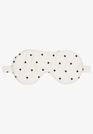 moshi moshi - Dotted Sleep Mask Ecru/black dots